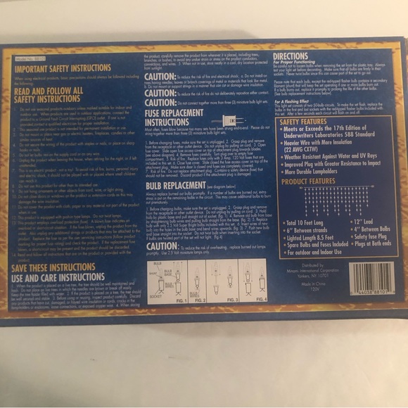 Foremost 100 Icicle Outdoor/Indoor Lights       Lot of 3 Boxes Clear Bulbs NEW - Picture 4 of 4